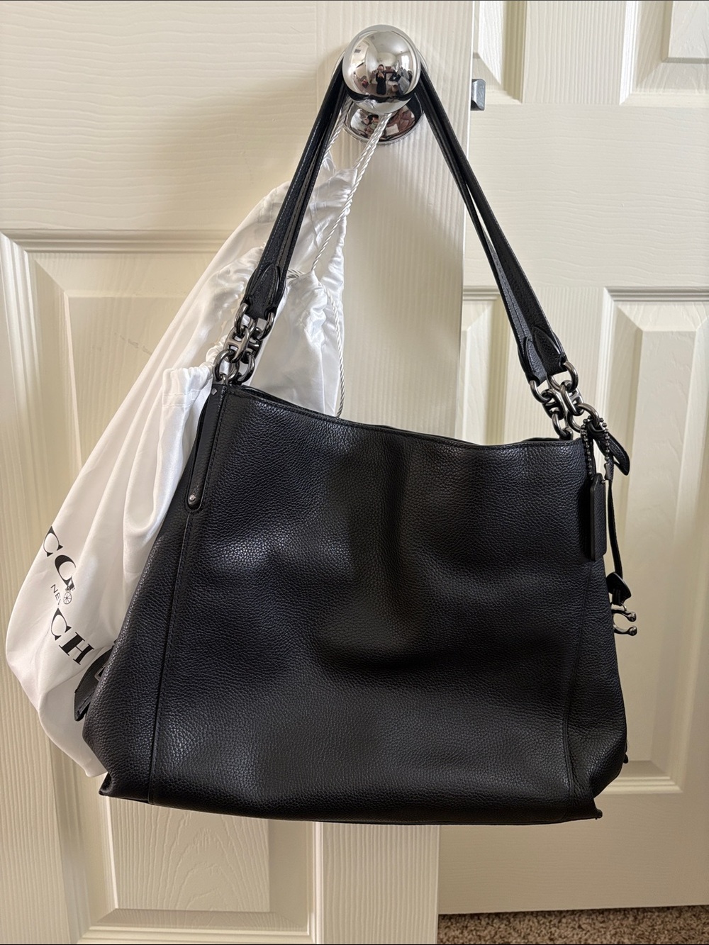 Coach Black Pebbled Leather - Dalton Bag 31